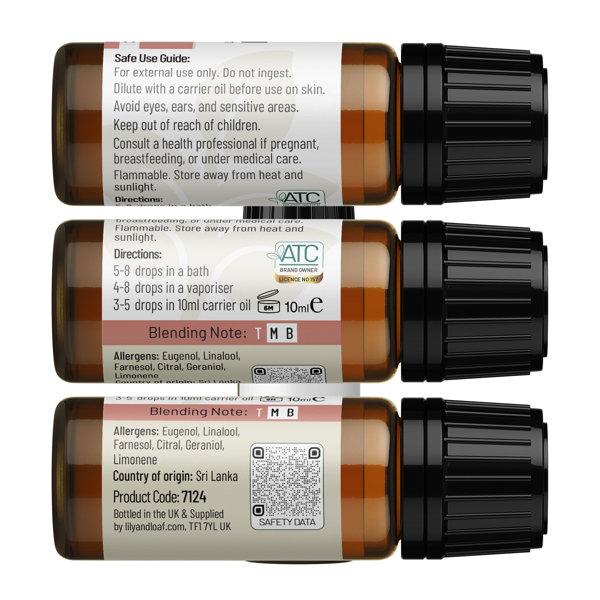 Patchouli Essential Oil label information