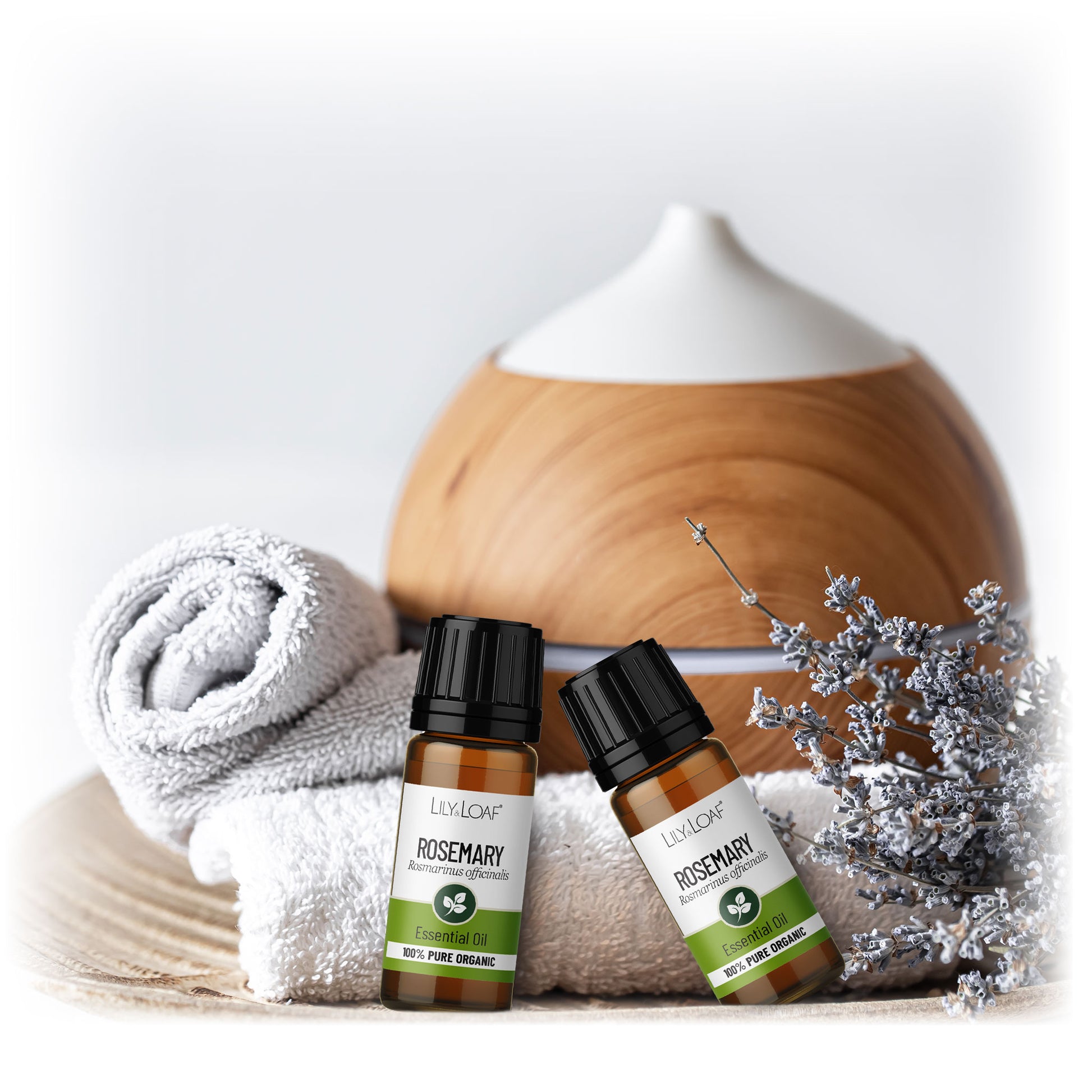 Rosemary Organic Essential Oil with diffuser