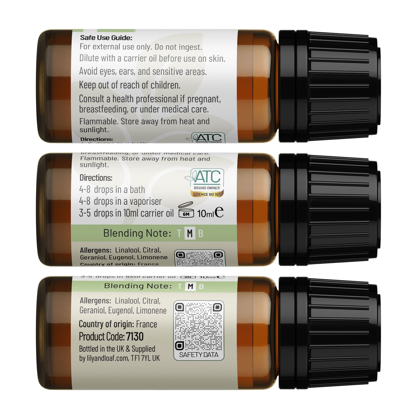 Sage 10ml (Organic) label information