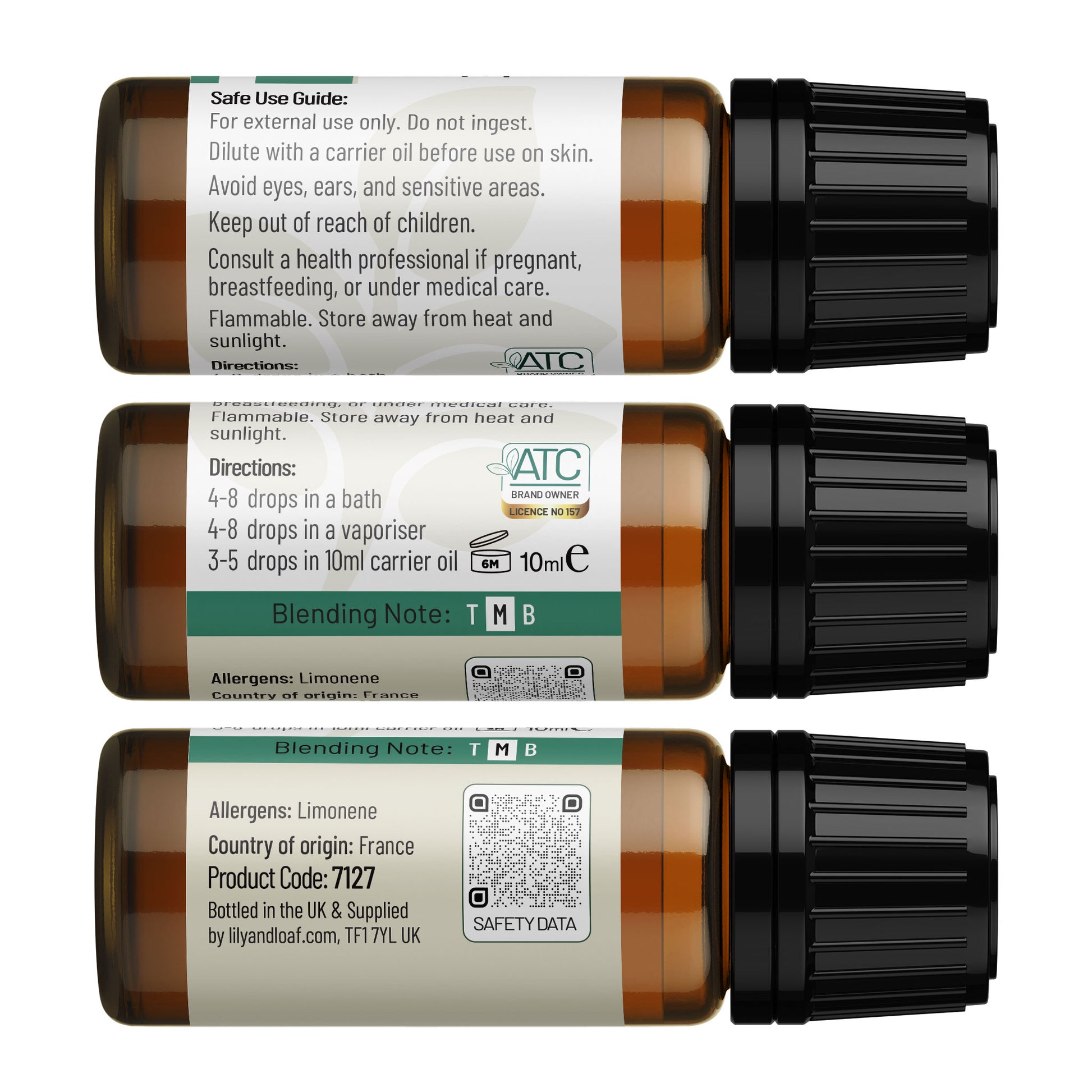 Scots Pine 10ml (Organic) label information