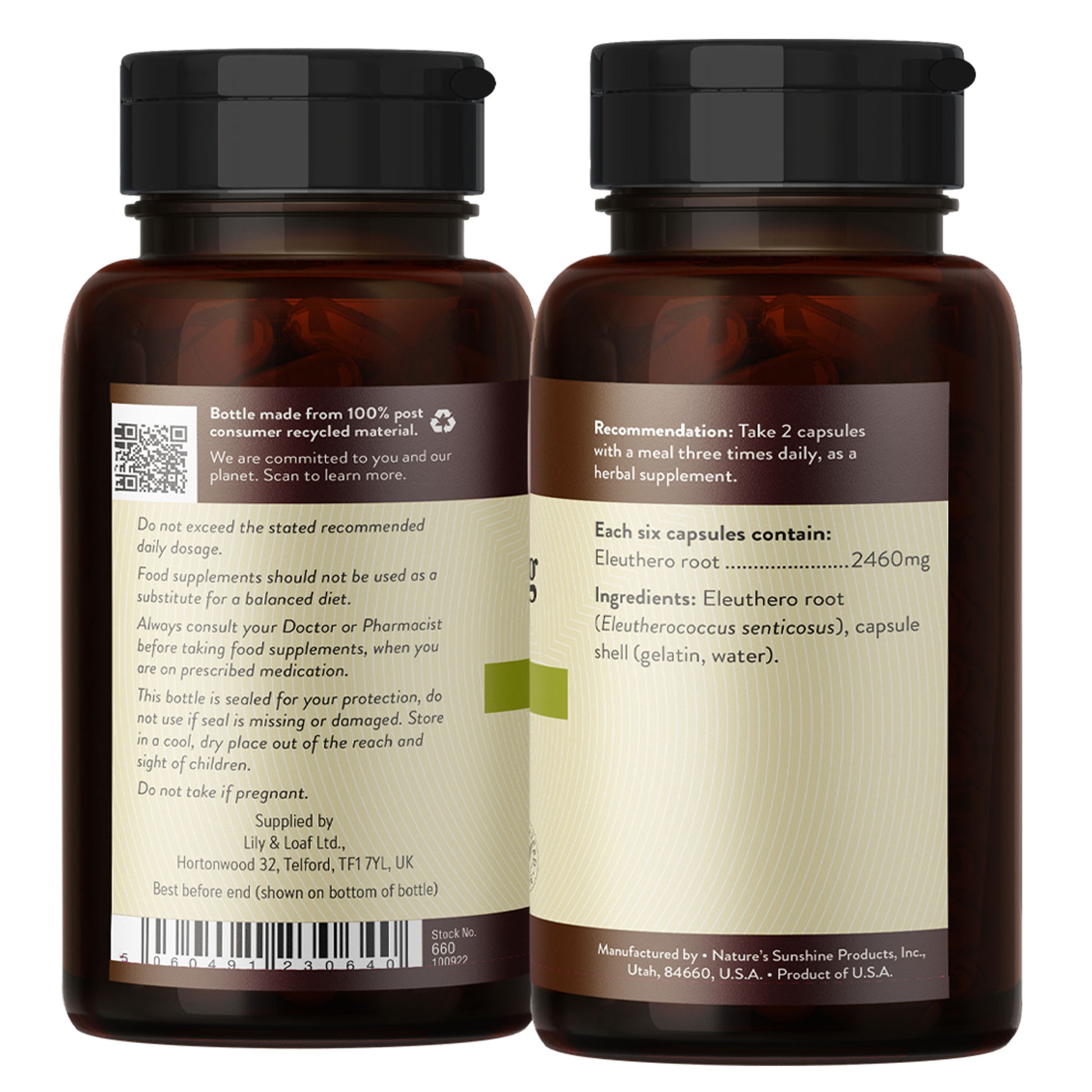 Siberian Ginseng label information