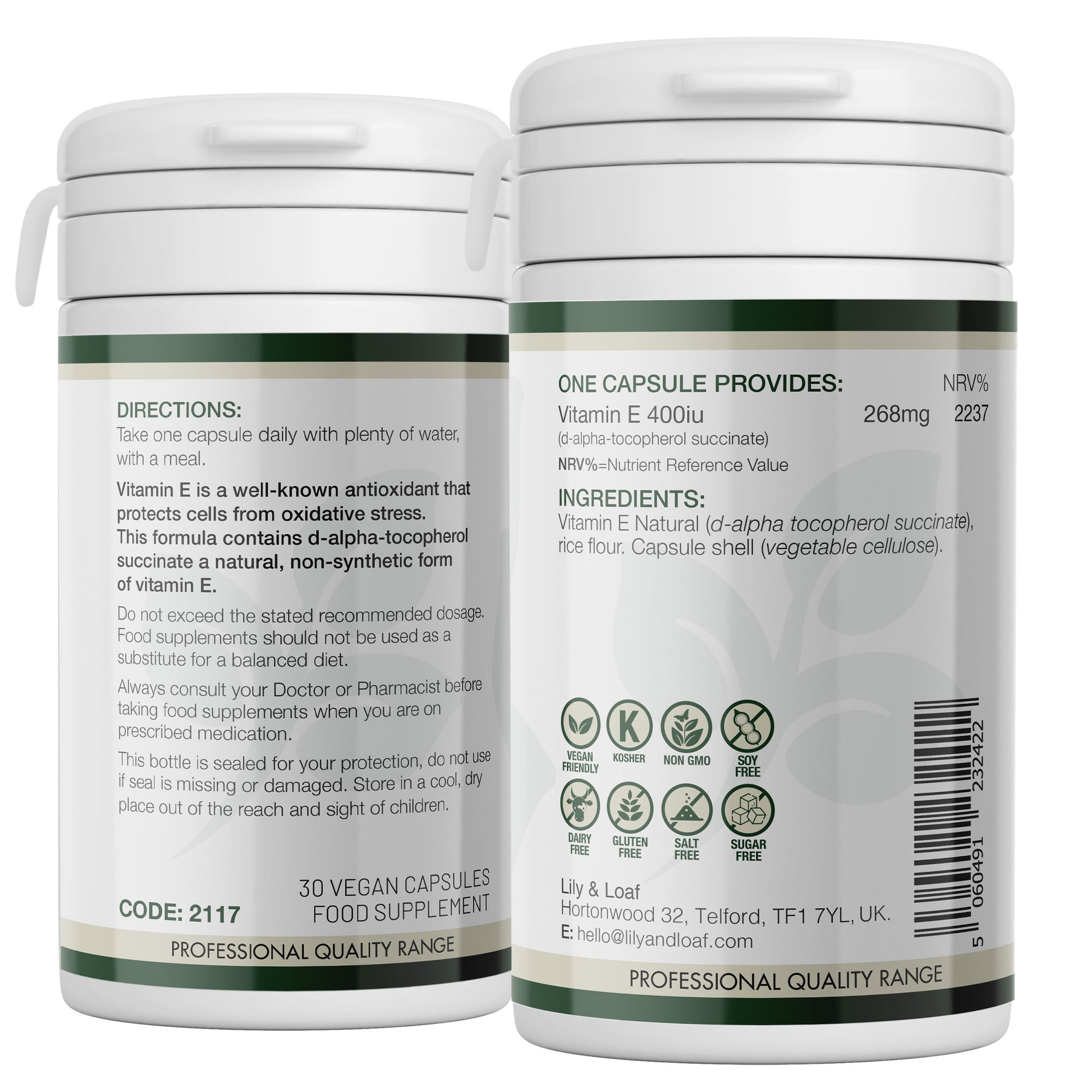 Vitamin E 400IU label information