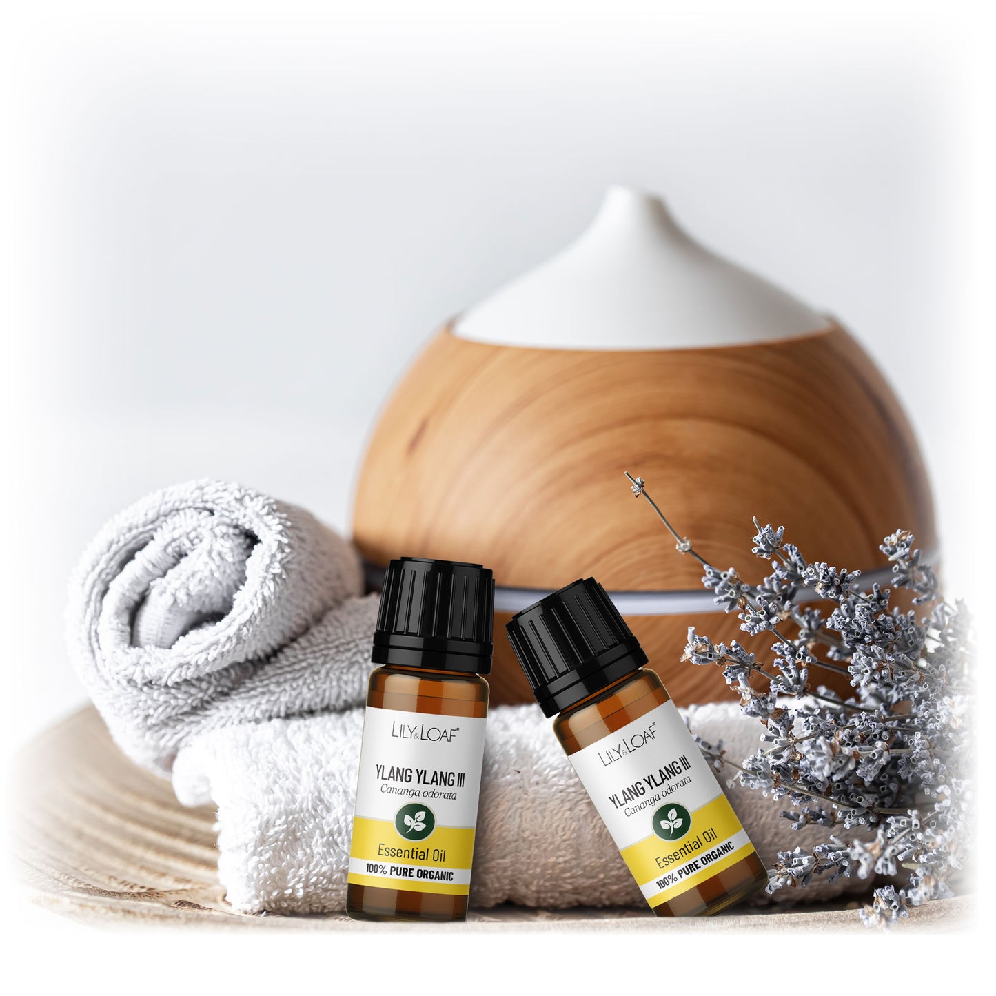 Ylang Ylang III essential oil with diffuser